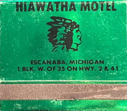 Hiawatha Motel - Matchbook (newer photo)